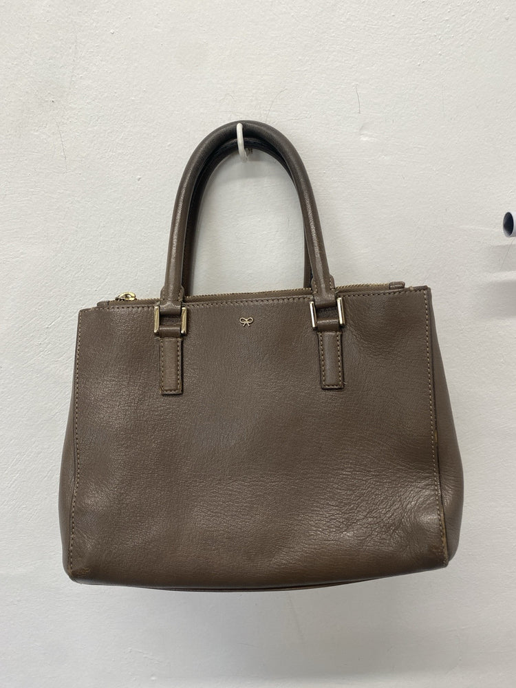 Lovely Anya Hindmarch Beirut Brown Handbag With 2x Straps JP001