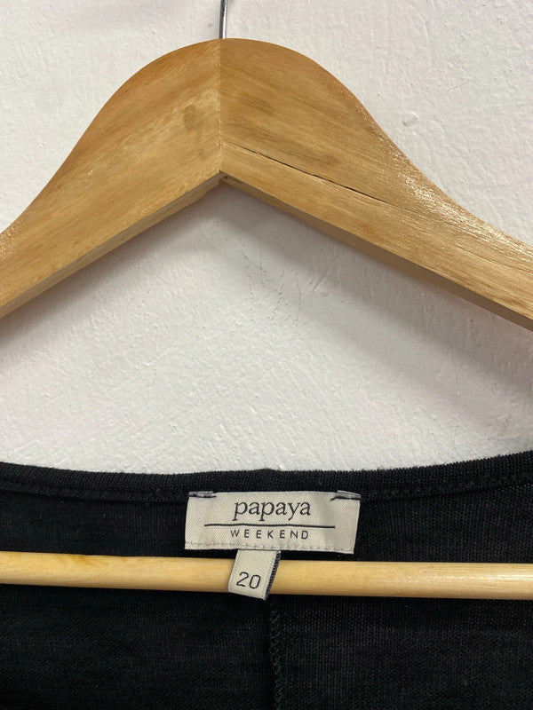Fabulous Papaya Weekend loose tunic knit top Uk20 CR002