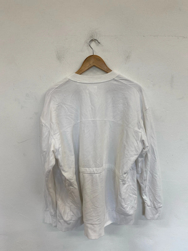 Next Stylish White Asymmetric Jacket UK 22 LK006
