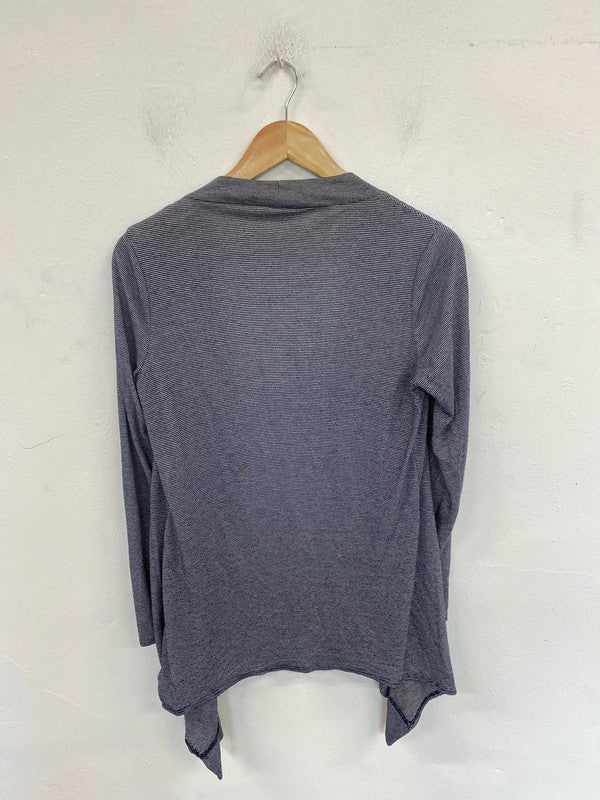 Monsoon Chic Navy Stripe Cardigan Size M MM005