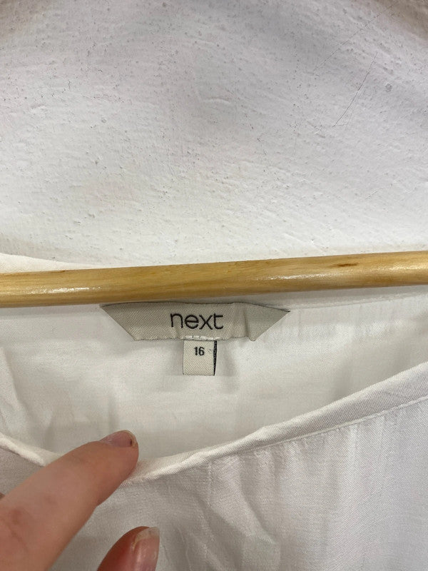 Next Elegant Ivory Rhinestone Detail Blouse UK 16 WS001