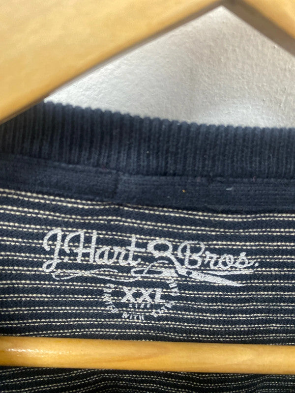 Classic J Hart bros striped knit jumper black beige XXL FE001