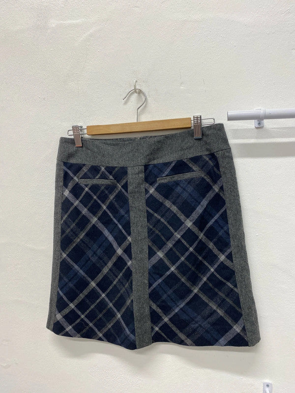 Fabulous Grey Tartan check Mini skirt Uk10 Autograph M&S MM005
