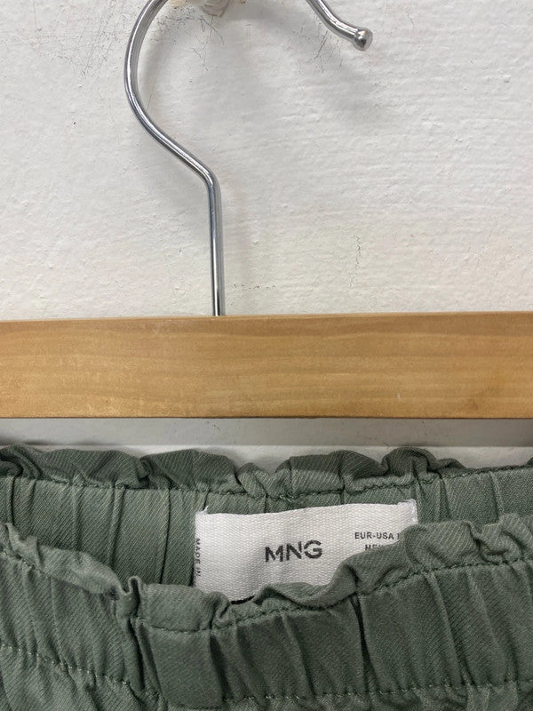 Fabulous Mango Sage green cropped trousers UkM LB004