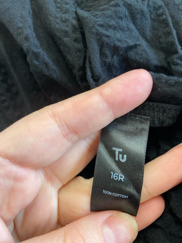 TU Stylish Black Bardot Jumpsuit UK 16R LK006