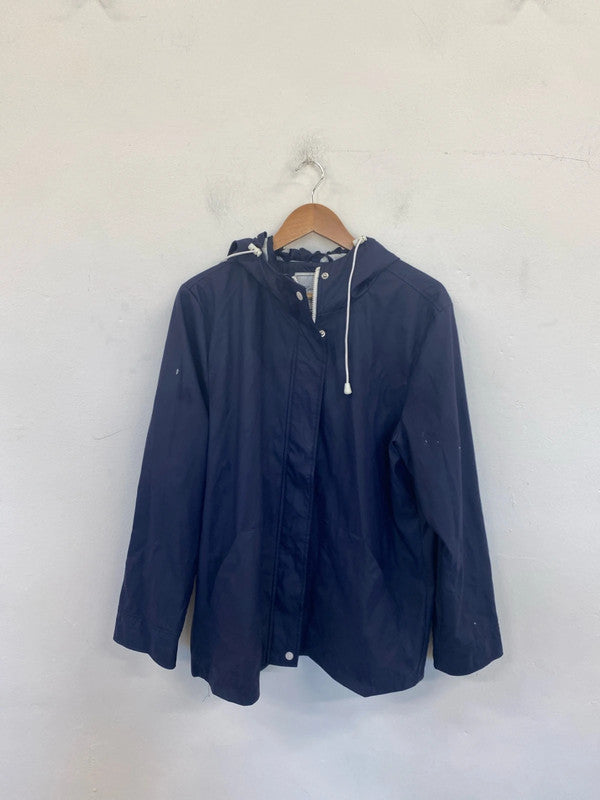 Harvey & Jones Navy Parka Jacket UK 16-18 RR002