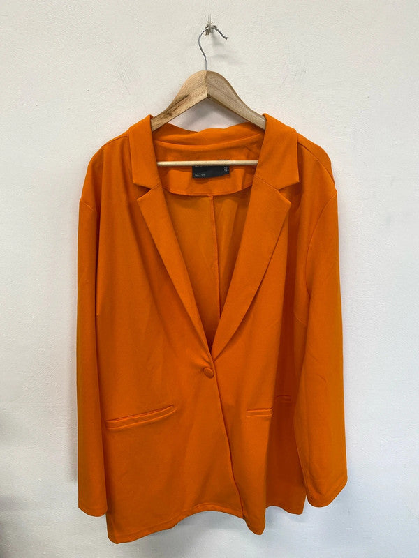 Asos Gorgeous Orange Longline Blazer UK 20 RM002