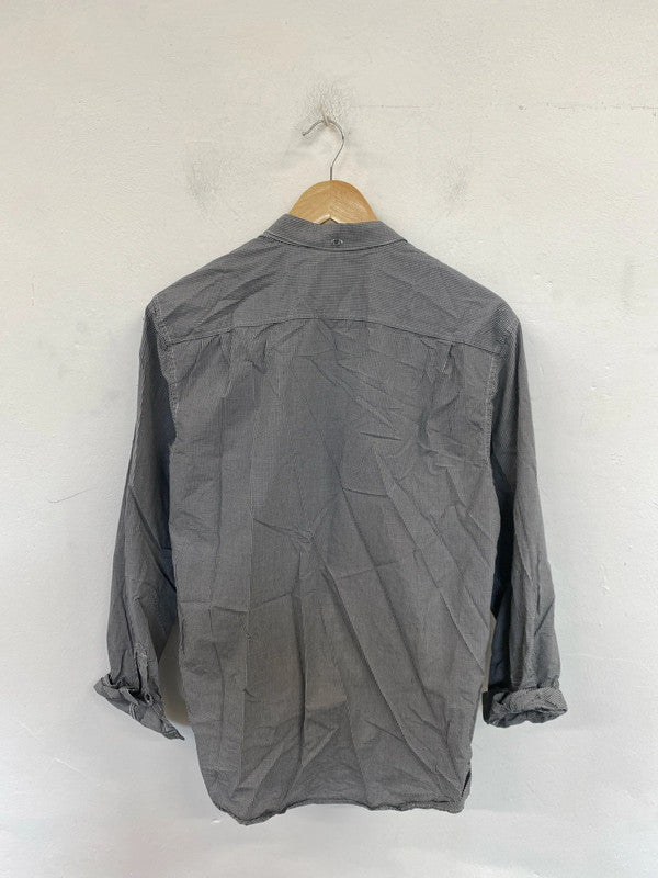 Jack Wills Smart Black & White Gingham Shirt Size M DF002