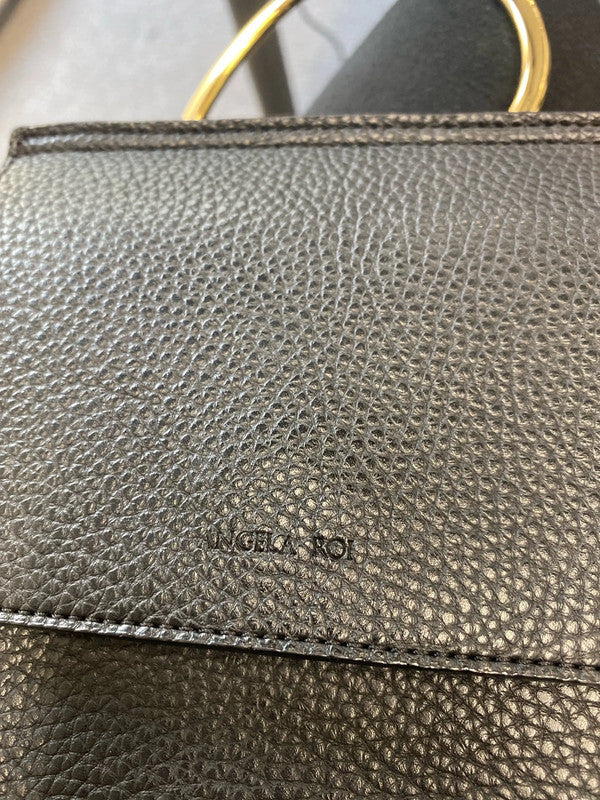 Fabulous Angela Roi black pebbled signature cross body bag RF001