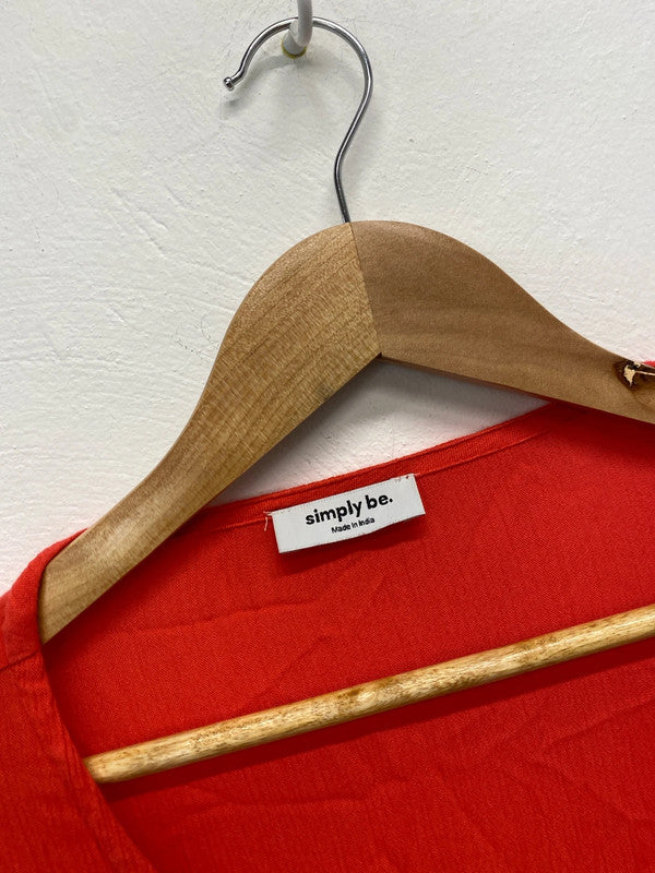 Lovely simply be coral lightweight wrap dress UK 24 NC001