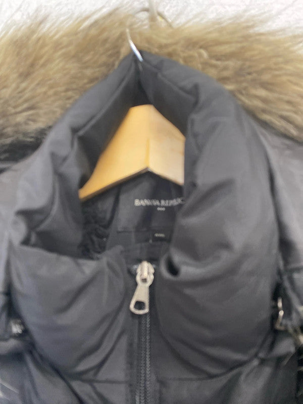 Fabulous Black faux Fur lined Gilet Banana Republic UkL Petite GW001