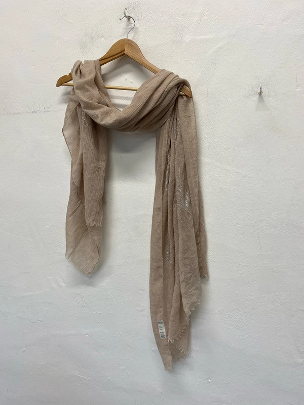 Fabulous Beige & silver super scarf classic Fatface LK006