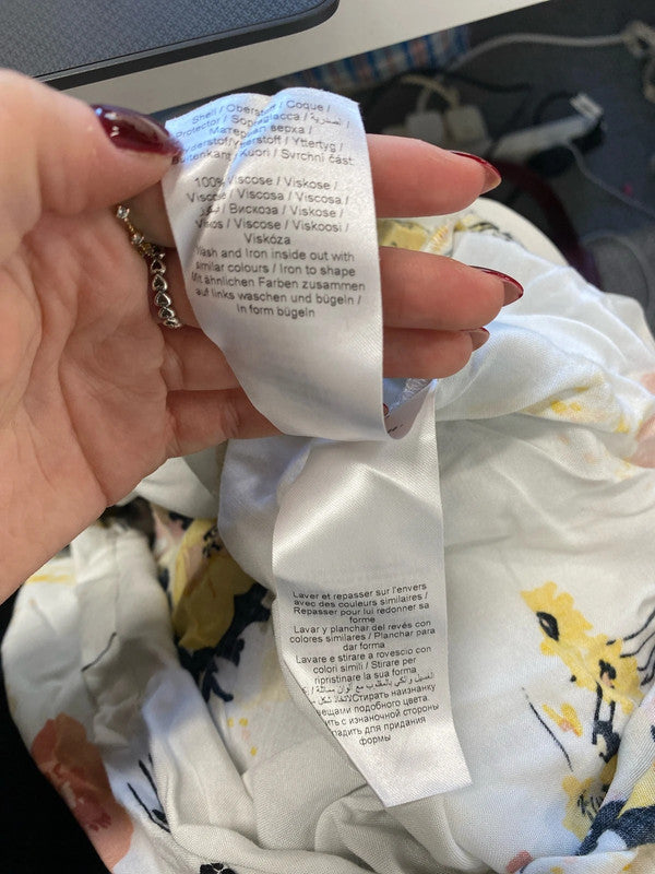 Lovely b.young floral yellow top UK 10 AG005