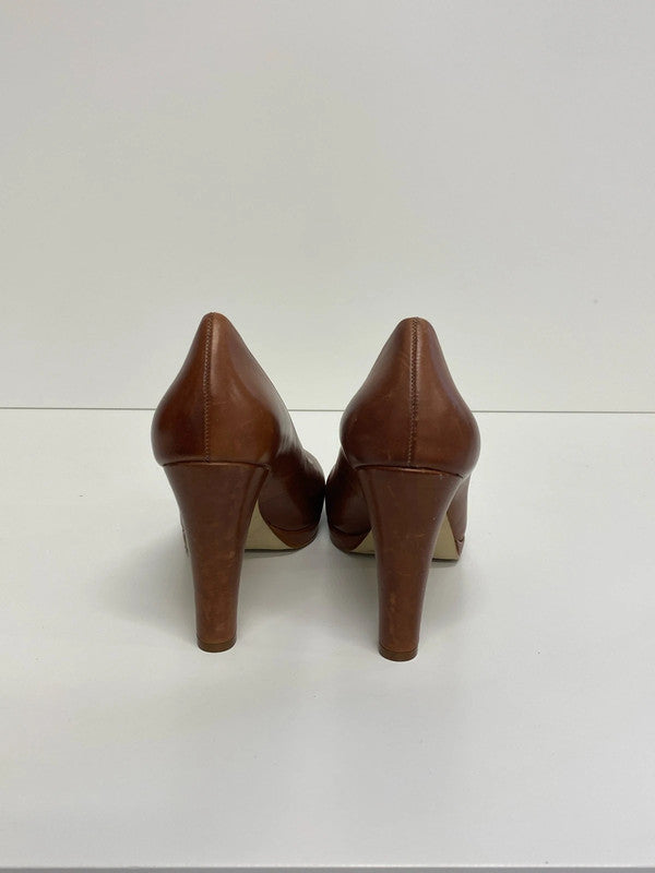 Phase Eight Stylish Tan Leather Court Shoe UK 7 KM005