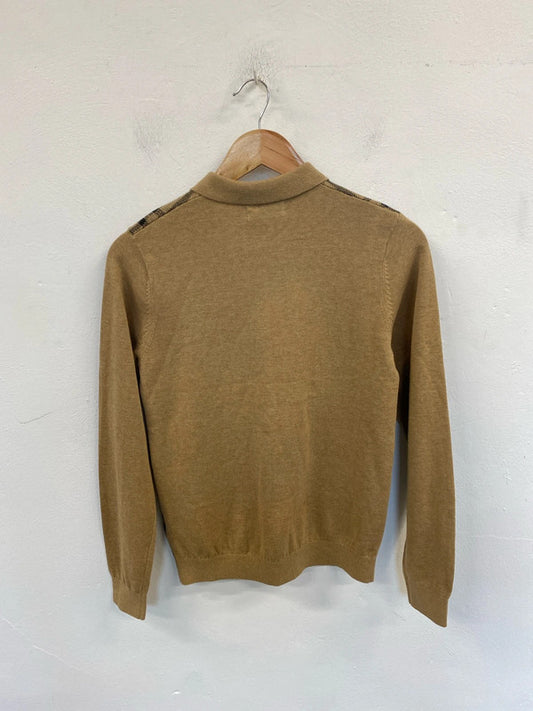 Next Boys Smart Brown Check Zip Detail Jumper 12 Years AT001