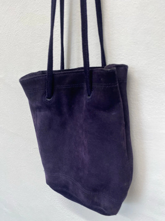 Fabulous Suede deep purple handbag vintage 1990’s MM005