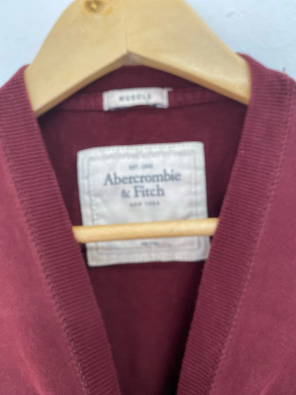 Fabulous Duo of Abercrombie & Fitch maroon muscle fit t shirts Men’s L&xl #3 GW001