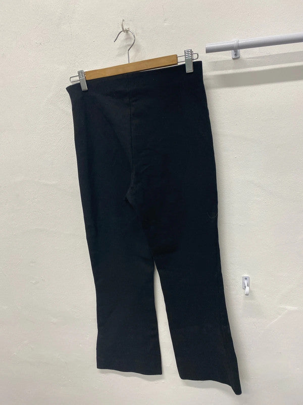 Fabulous Zara cropped bootleg black trousers UkM JB001