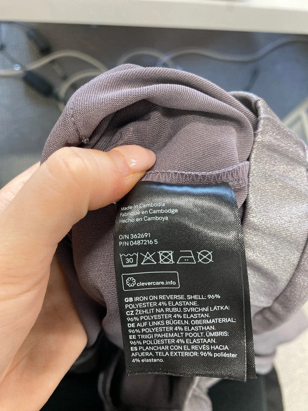 Stunning H&M x coachella lilac metallic zippy hoodie UK L JB001