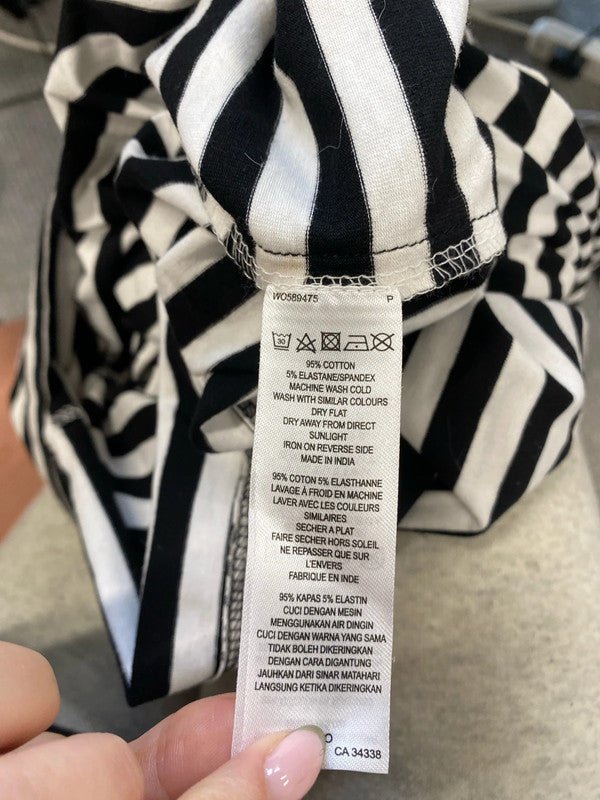 Lovely French connection stripe black white dress new with tags UK 12 NN001