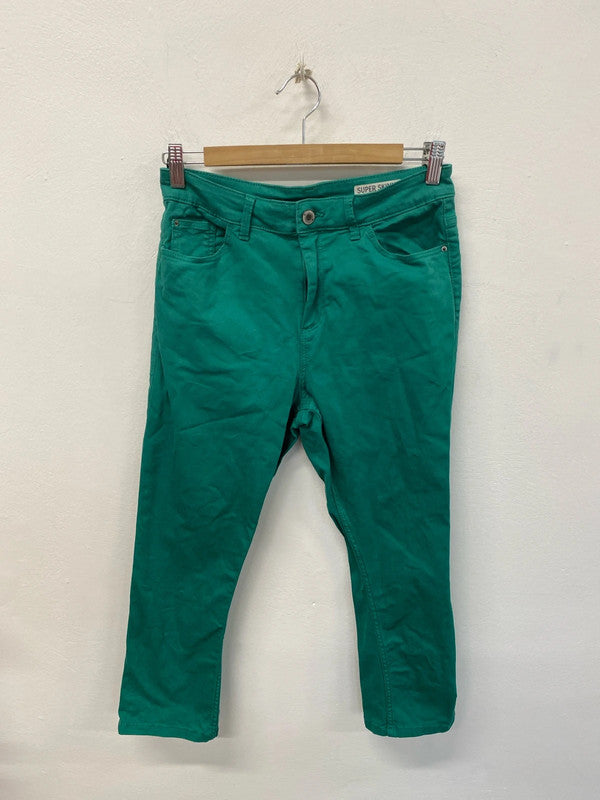 M&S Fabulous Emerald Green Skinny Jeans UK 10R HA001