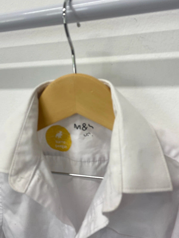 Fab Bundle of school shirts age 5-6 M&S & F&F white summer #64 LD003