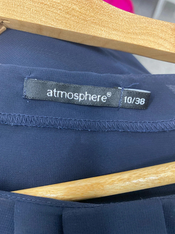 Stunning Navy sheer mesh with slip party occasion dress classy Uk10 MA003