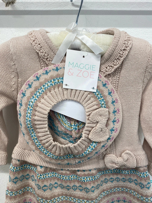 Maggie & Zoe Adorable Floral Pattern Knit Co-Ord 6-9 Months KM004