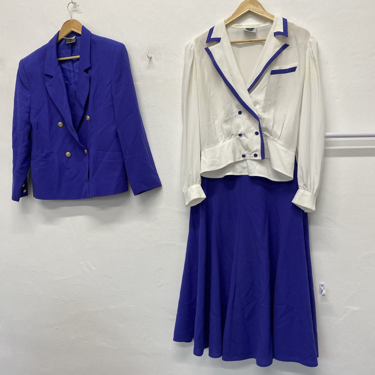 Vintage Jacques Vert 1980’s Fabulous purple Occasion Event Outfit uk14/16 IZ001