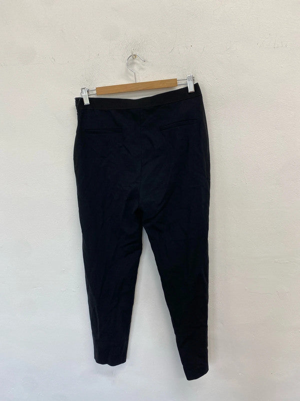 Lovely whistles wool blend black office trousers UK 10 RF001