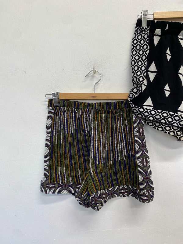 Lovely duo of h&m patterned shorts UK 8 #2 RF001