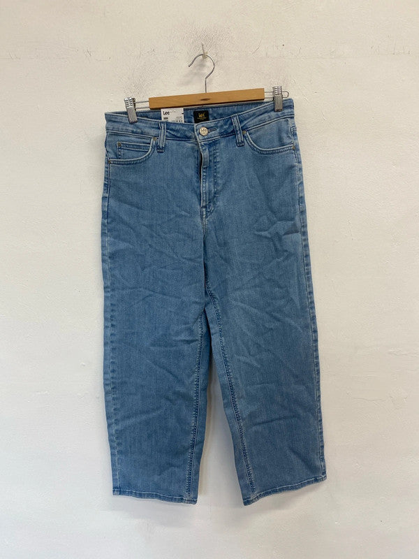Fabulous Lee wide cropped leg jeans ladies W30 L27 KA001