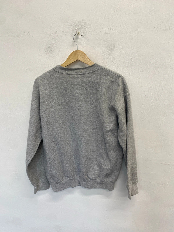 Fabulous star in the hood printed grey sweatshirt UK M LG006