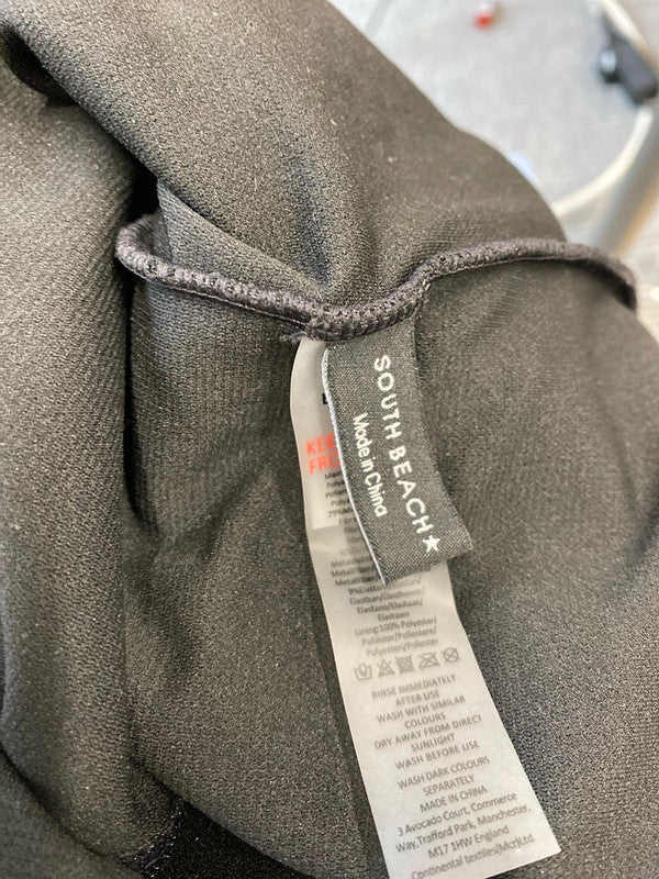 Fabulous South Beach shimmery metallic swimsuit Uk14 high waist KS002