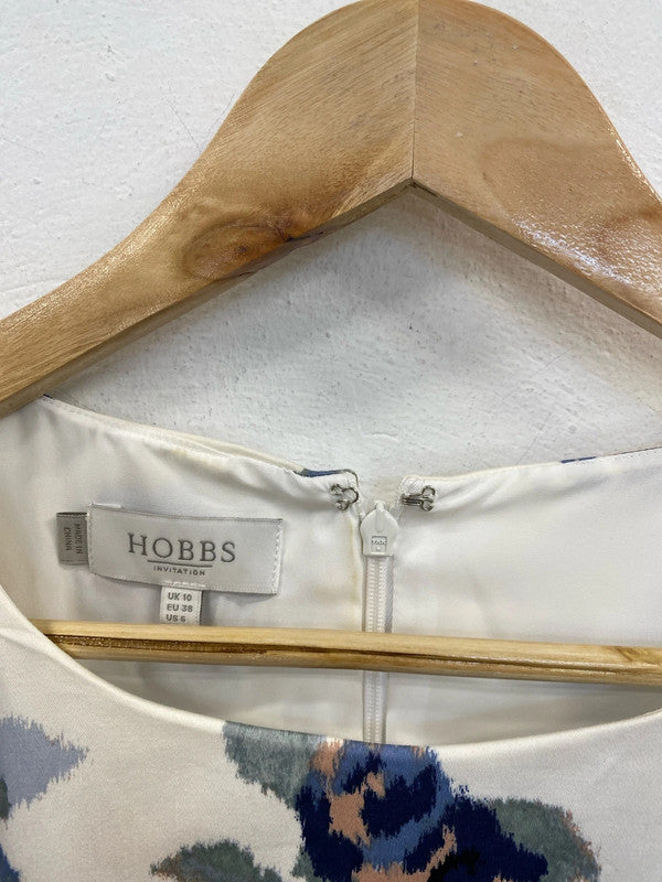 Hobbs Stylish Boat Neck Botanical Pattern Sheath Dress UK 10 WLH01