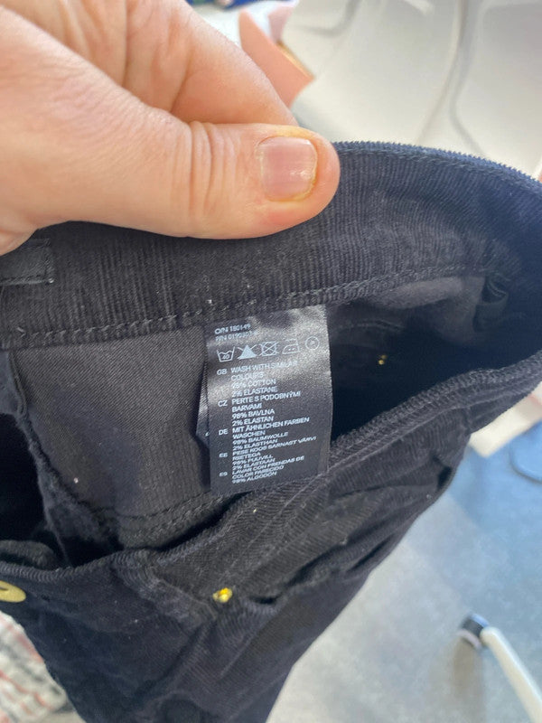 Classic skinny H&M black cords 16 KM003