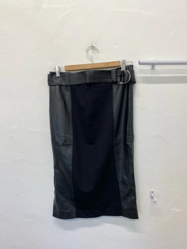 Lovely River Island Pencil skirt faux leather Uk10 MB001