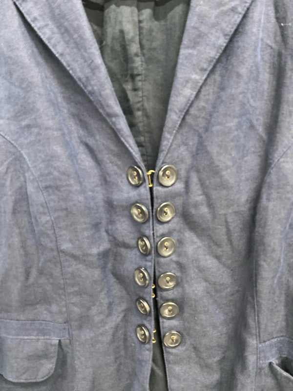 Fab United Colours Benneton Linen blazer military style Uk12 KD001