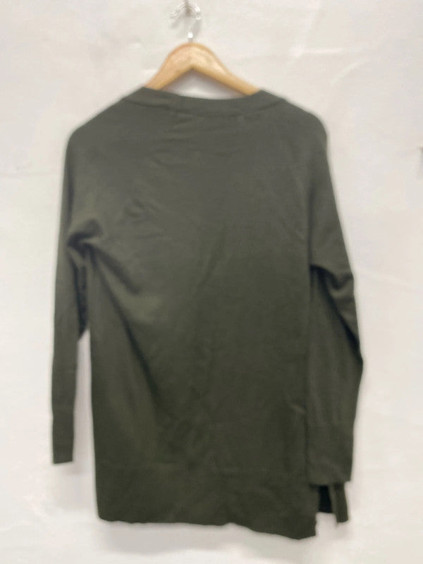 Fabulous recycled plastic F&F khaki Green olive cardigan UkXS MA003