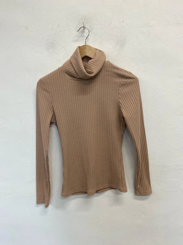 Lovely river island pink ribbed high neck UK 10 JB001