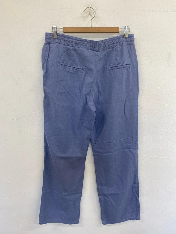 Next Chic Dusty Blue Wide Leg Trousers UK 10R SW001