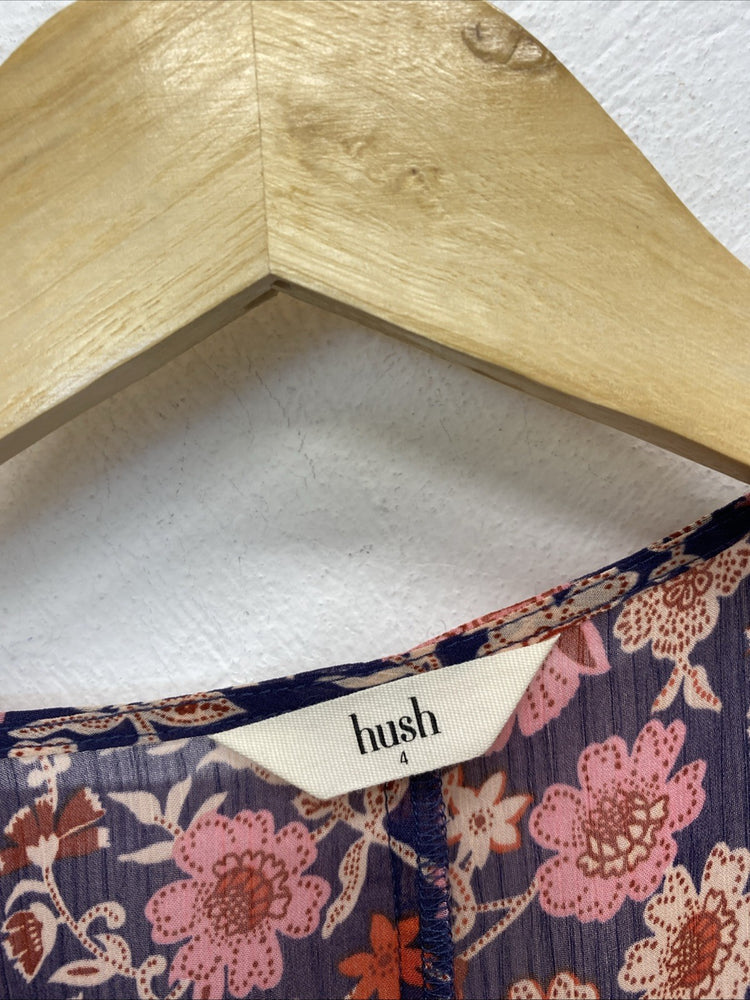 Stunning Overlay Hush Demi Godet midi dress Uk4-6 SS004