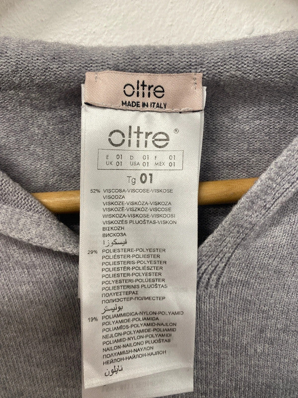 Gorgeous Oltre soft grey hoody knit S/M FE001