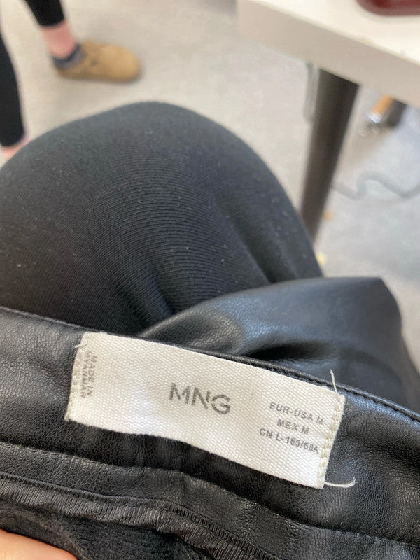 Stunning mango faux leather trousers UK M JB001