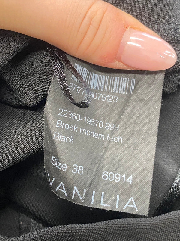 Stunning vanilia black straight trousers office UK 10 SS002