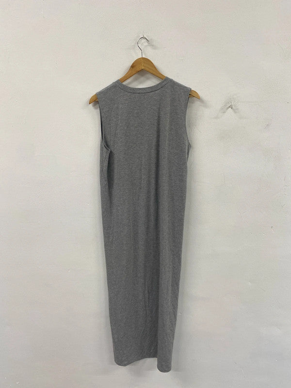 Fabulous ASOS grey casual t shirt maxi grey dress uk 12 KS002