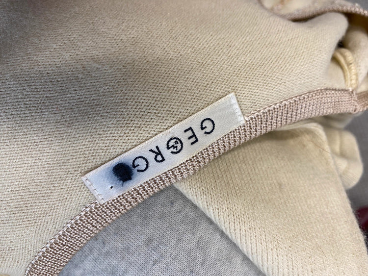 Lovely George beige sparkle hem cardigan with matching top UK 10 MM005