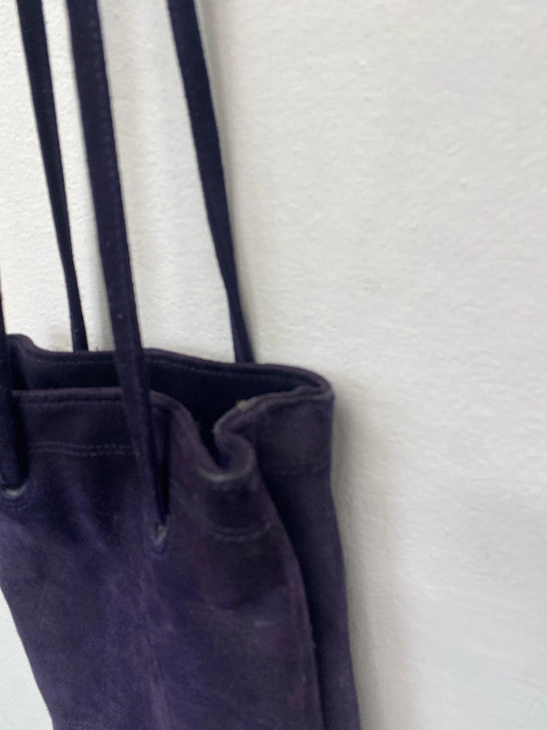 Fabulous Suede deep purple handbag vintage 1990’s MM005