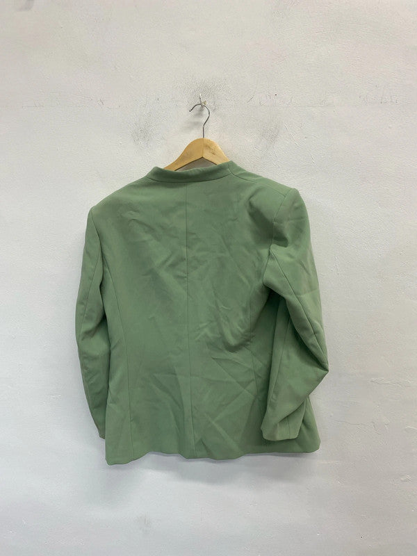Lovely Zara green blazer mint UK XL LG006