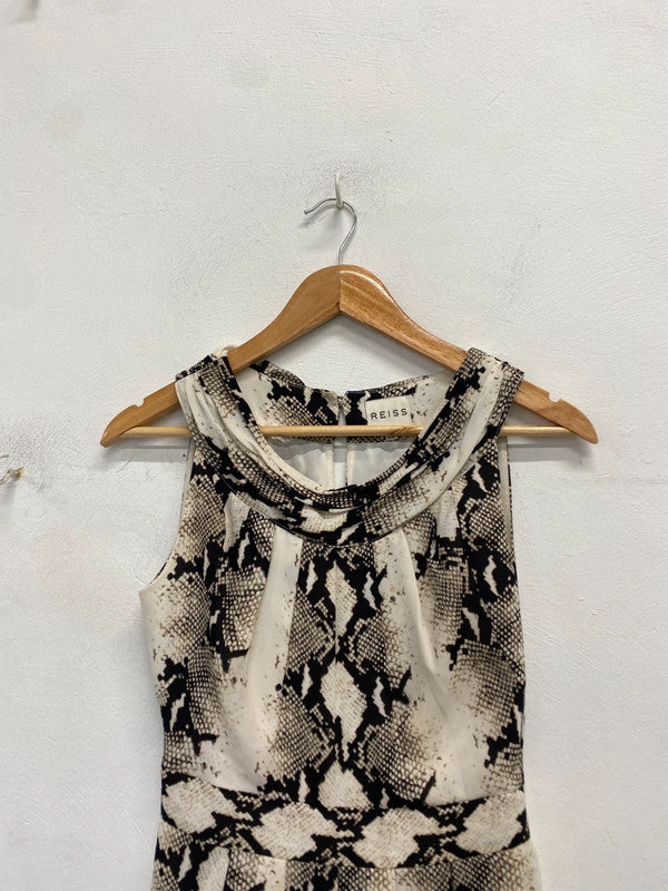 Lovely reiss snakeprint midi dress UK 8 SD002
